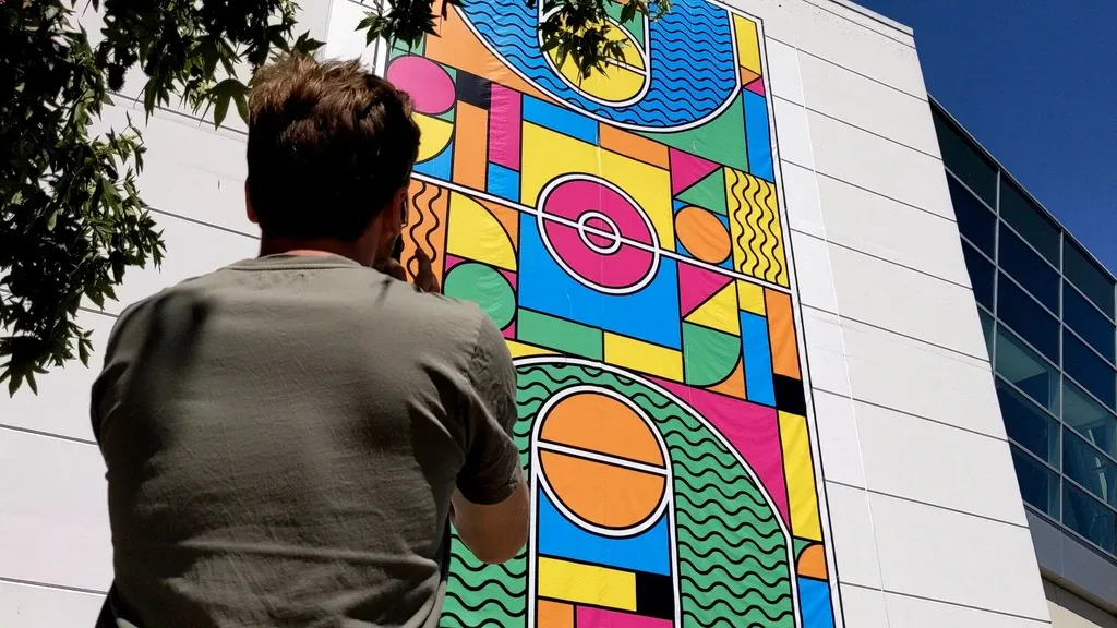 Creating Outside the Lines: An Interactive Mural